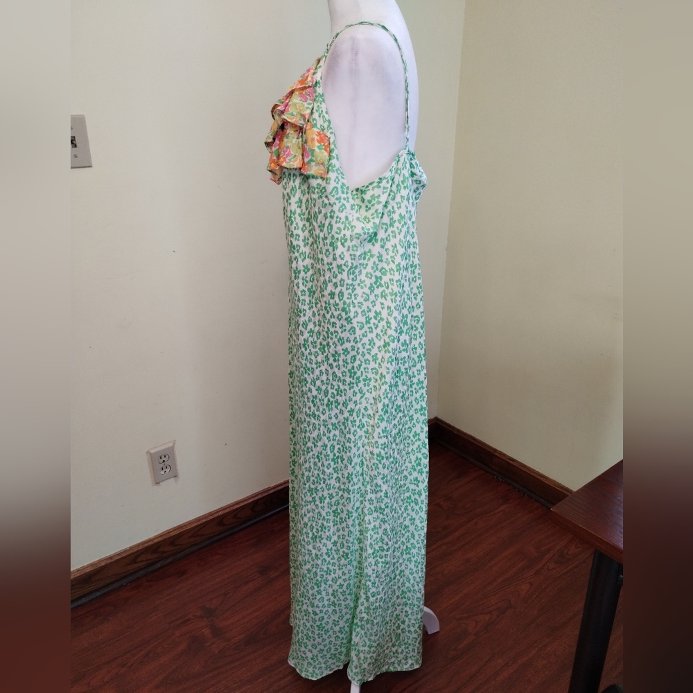 NWT Rixo x Target Leopard and Floral Print Spaghetti Strap Maxi Dress Size 1X - Picture 15 of 16